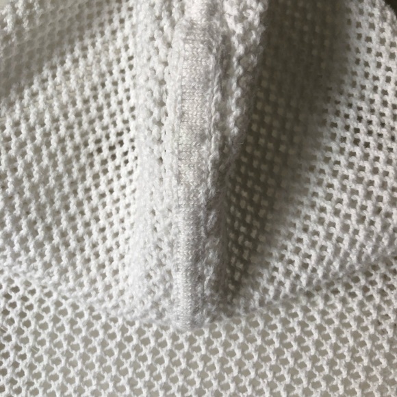 TALBOTS White 100% Cotton Long Cardigan Women’s Size Large Open Front Lo… - Picture 12 of 16